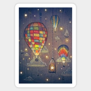 Baloon Sky Stars Fishing Sticker